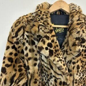 Skea Faux Fur Animal Print Jacket Size 8